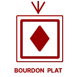 écusson bourdon plat